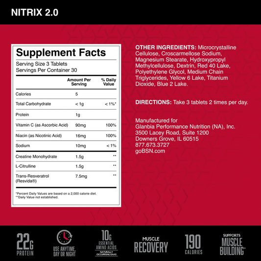 Nitix 2.0 180 Tabs