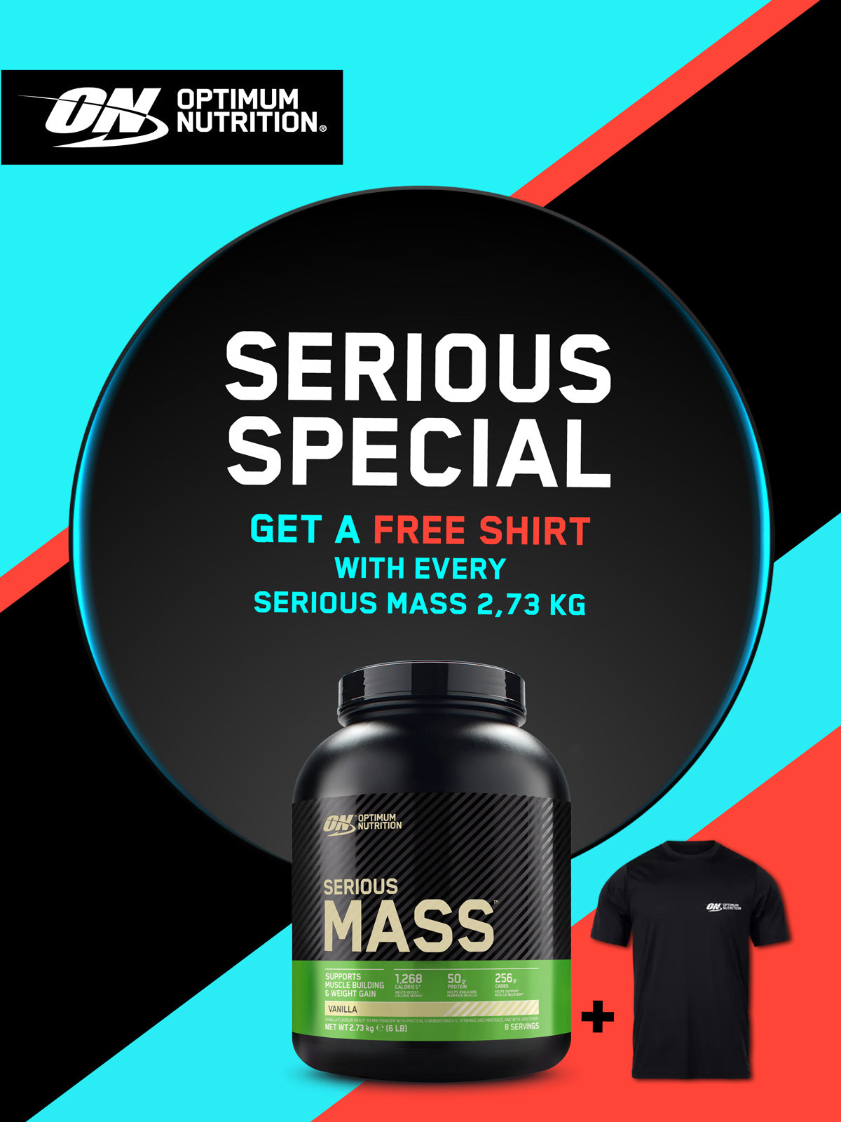 Serious Mass 2.73KG + Free T-Shirt
